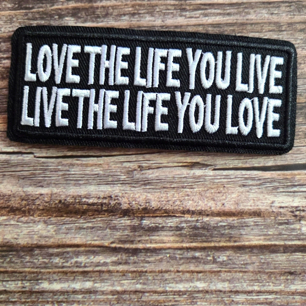 Love Life You Live Love The Life You Love Hippy Hippie Boho Iron on Patch
